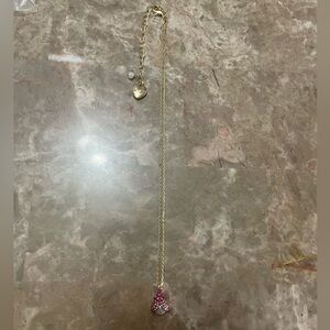 Betsey Johnson Pink Ladybug Necklace
